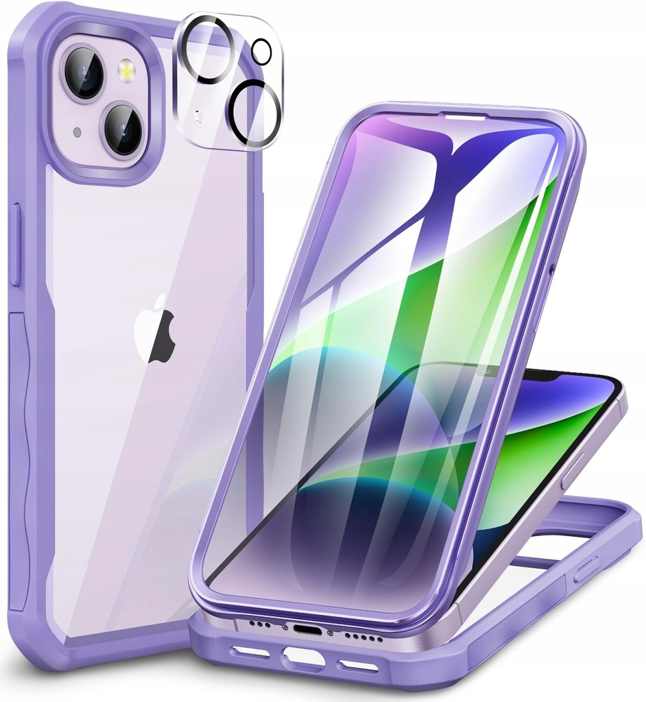 Etui Pancerne Pełne CENHUFO iPhone 14 (6,1"), Obudowa + szkło aparat