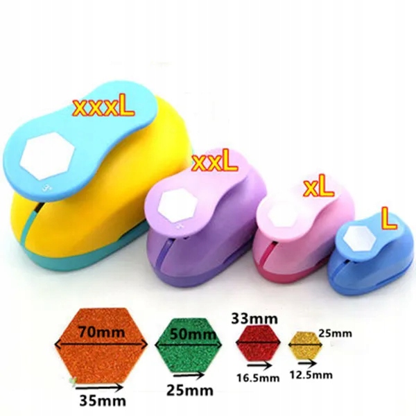 Free Shipping 25mm/33mm/50mm70mm Hexagon Shaped craft punch Scrapbooking