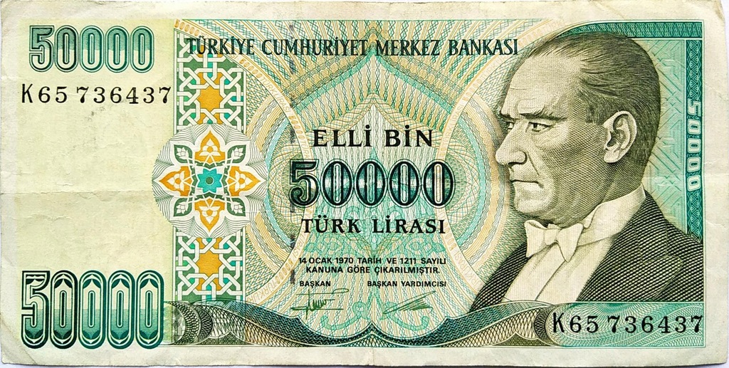 50000 LIRASI 1970