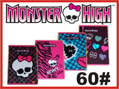 ZESZYT A5 60 KARTEK KRATKA MONSTER HIGH Majewski