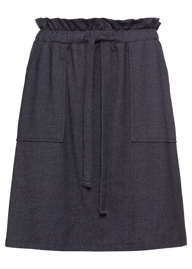 H896 SPÓDNICA W STYLU DENIM GRANATOWY MELANŻ 36/38