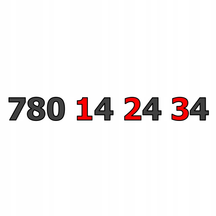 780 14 24 34 Starter Orange ZŁOTY ŁATWY NUMER PREPAID KARTA SIM