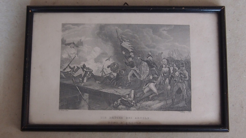 Napoleon pod Arcole - stara grafika