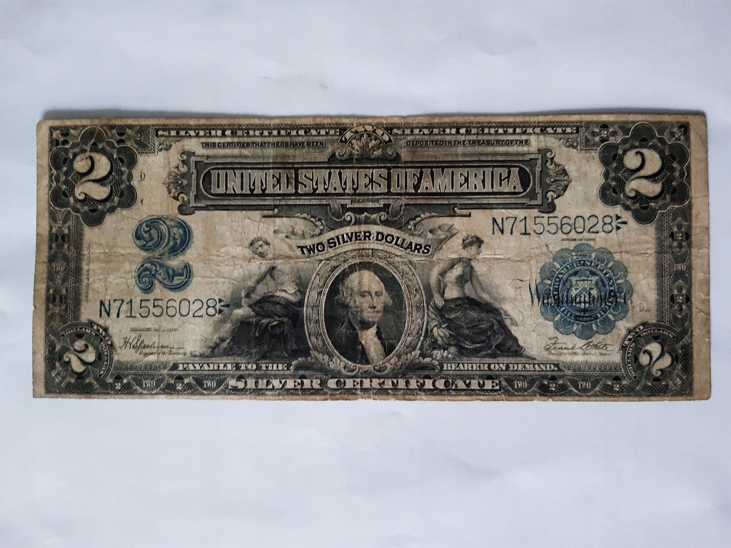 2 $ 1899 USA SILVER CERTYFICAT