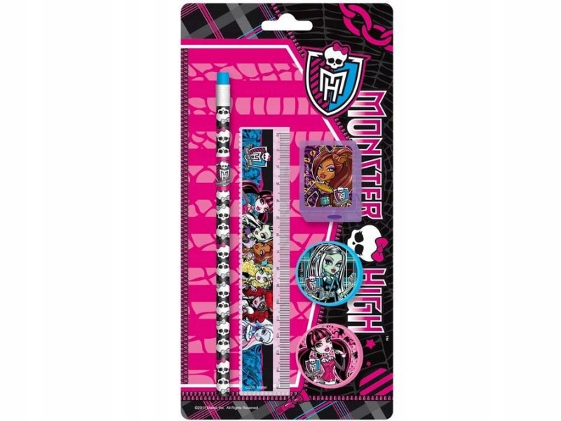 MONSTER HIGH ORYGINALNY ZESTAW SZKOLNY 5-ELEMENT