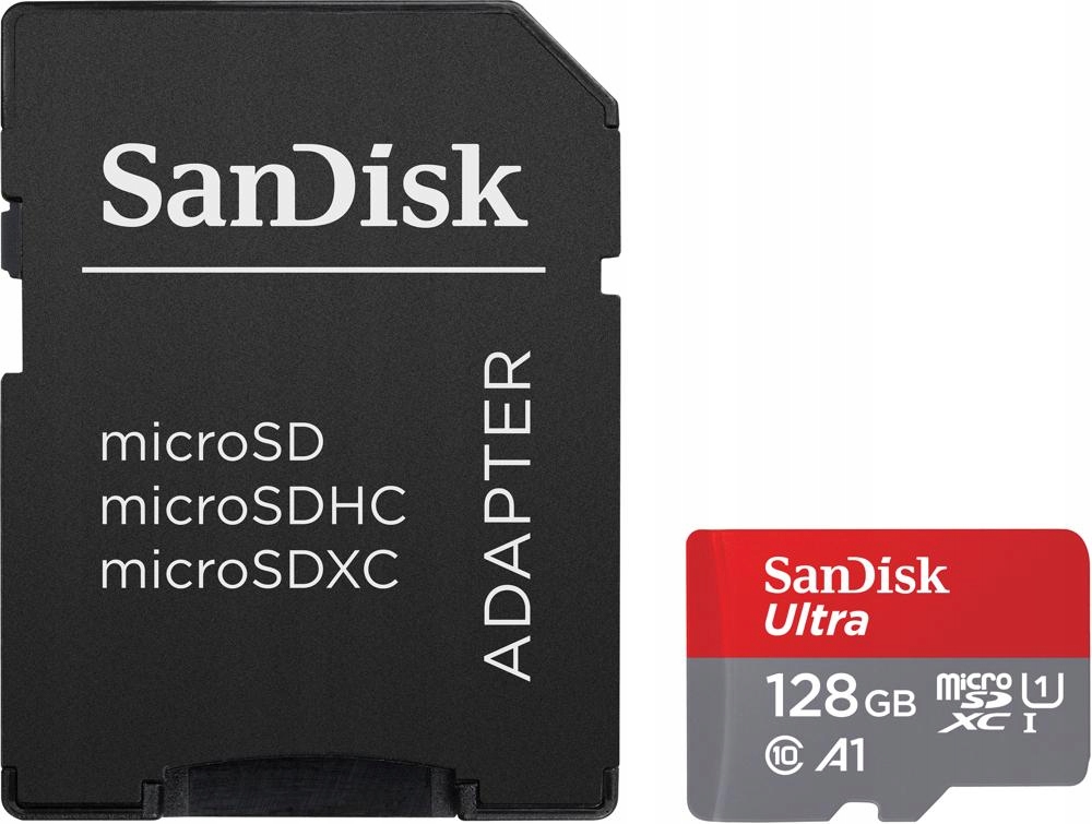 Купить Карта SanDisk microSDXC 128 ГБ, 140 МБ/с + SD-адаптер: отзывы, фото, характеристики в интерне-магазине Aredi.ru