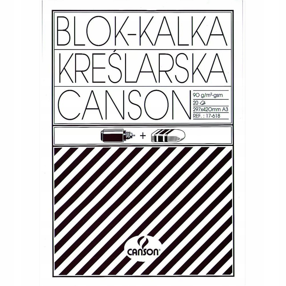 Kalka kreślarska Canson - A3, 90 g, 20 ark.