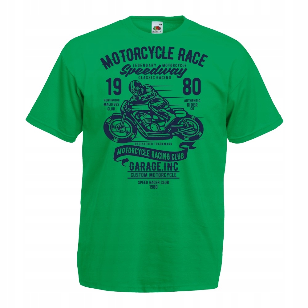 Koszulka motocykl motor motocyklista kask M zielon