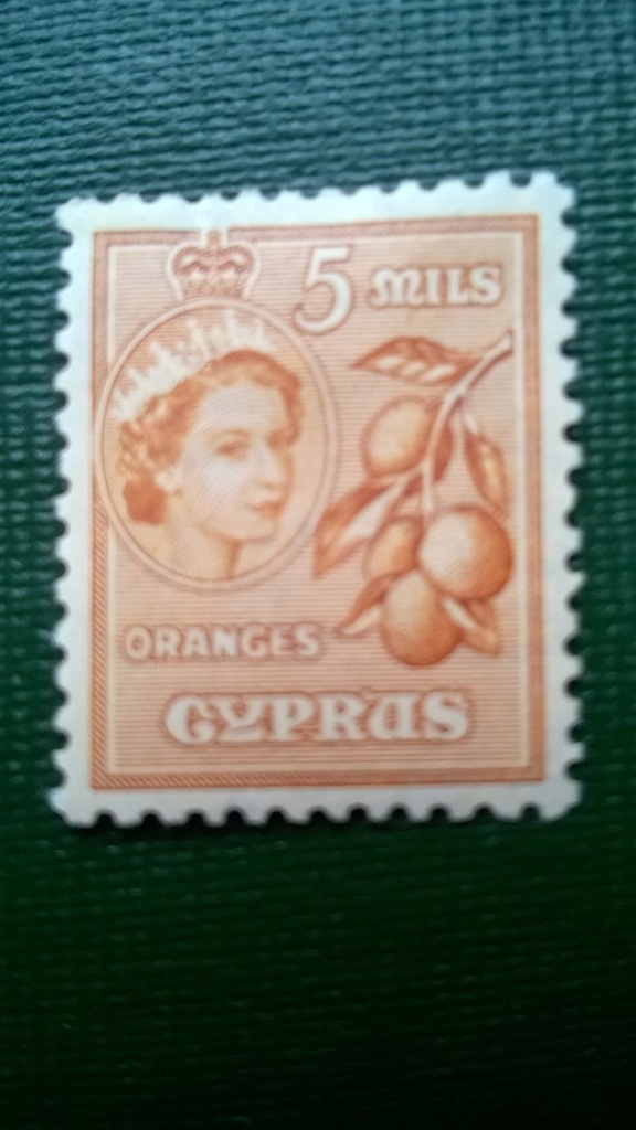 Cyprus Cypr 5m czysty (*), QEII, kolonie angielskie