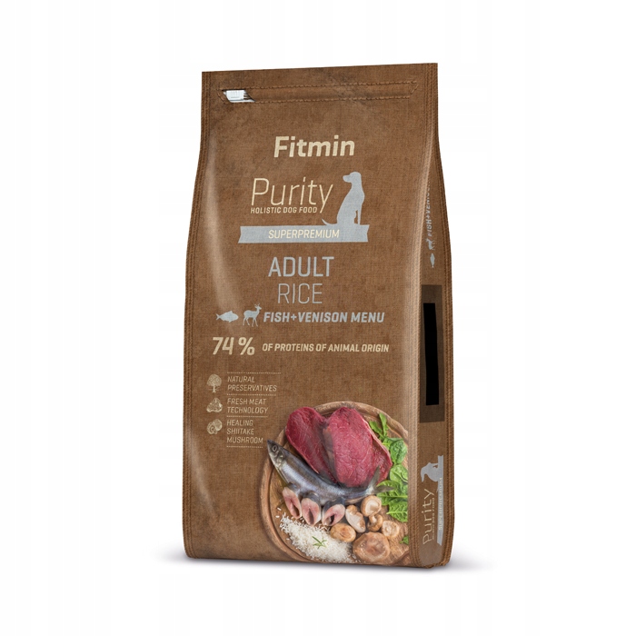 FITMIN dog Purity Rice Adult Fish&Venison 2kg
