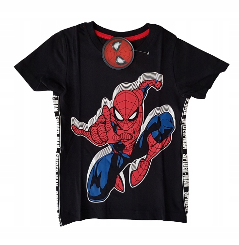 SPIDERMAN koszulka t-shirt bluzka pająk czarna 110