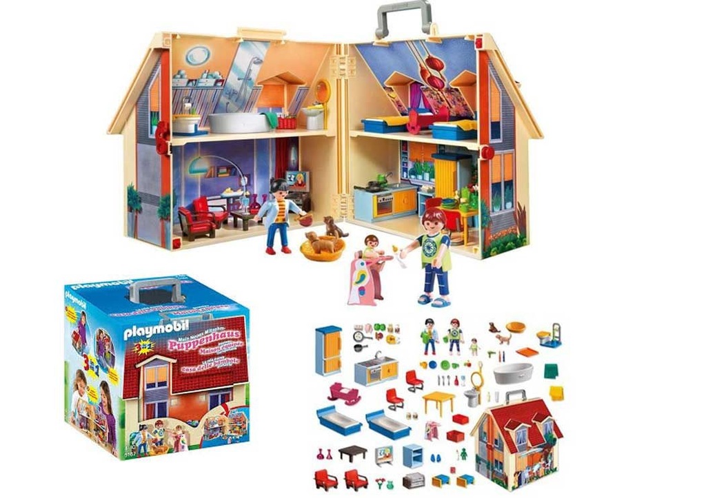 PLAYMOBIL 5167 PRZENOŚNY DOMEK DLA LALEK KLOCKI 7256969971