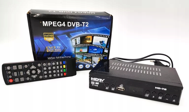 DEKODER DVBT MPEG4 DVB-T2 E255 KOMPLET