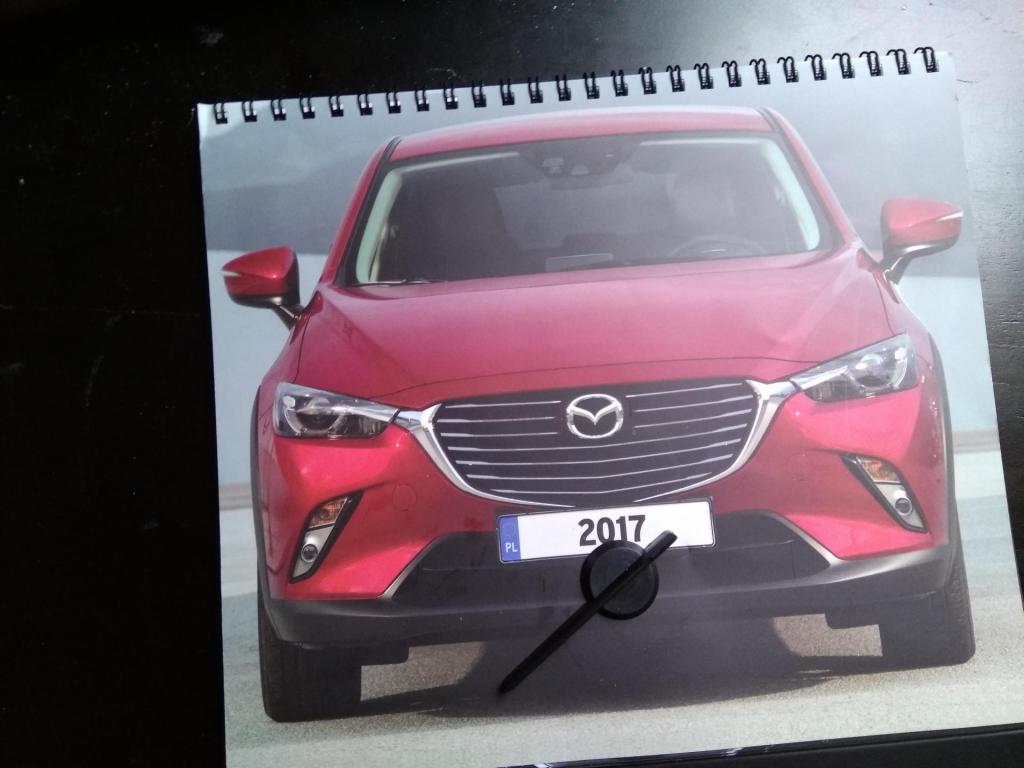 super kalendarz MAZDA 2017 z magnesem real foto