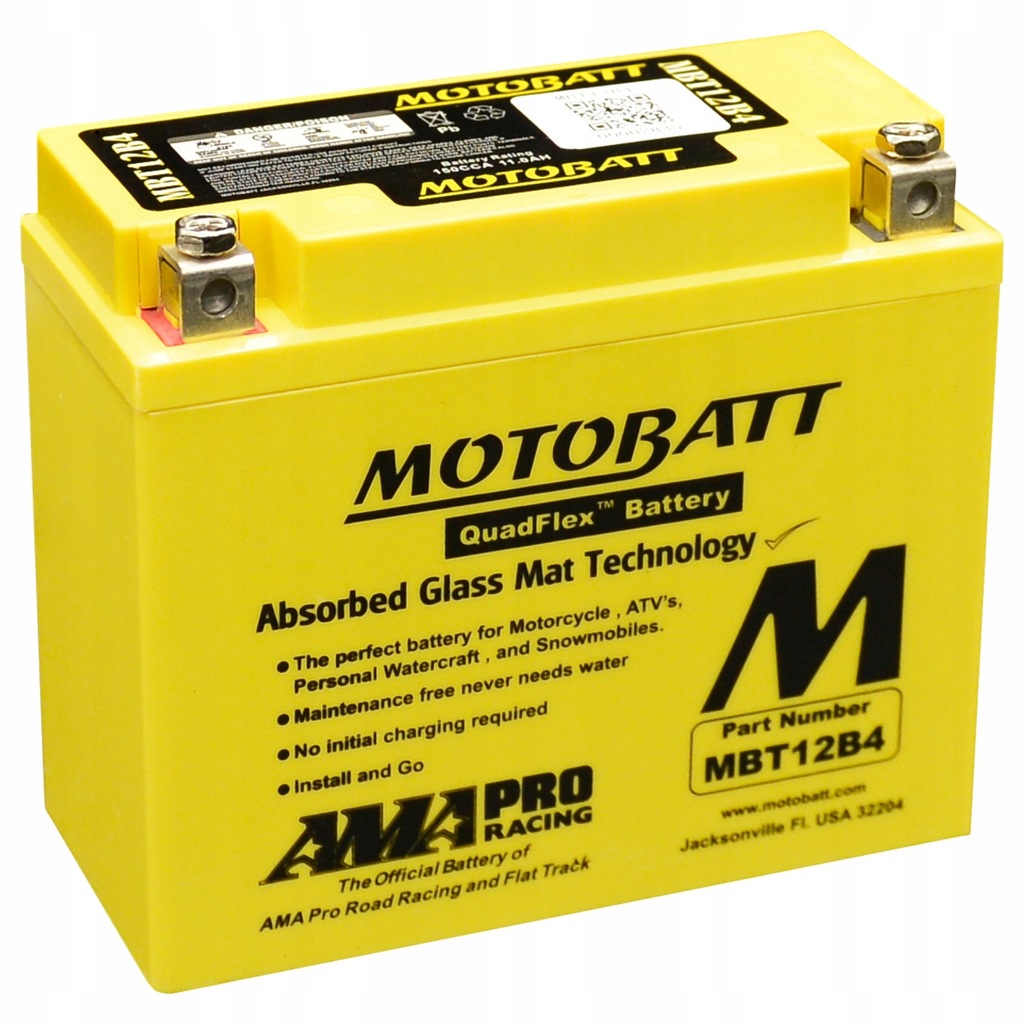 MOTOBATT MBT12B4 akumulator AGM bezobsługowy 11Ah