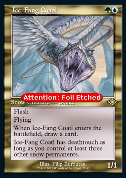 Ice-Fang Coatl - Etched Foil - FR - AncientCow