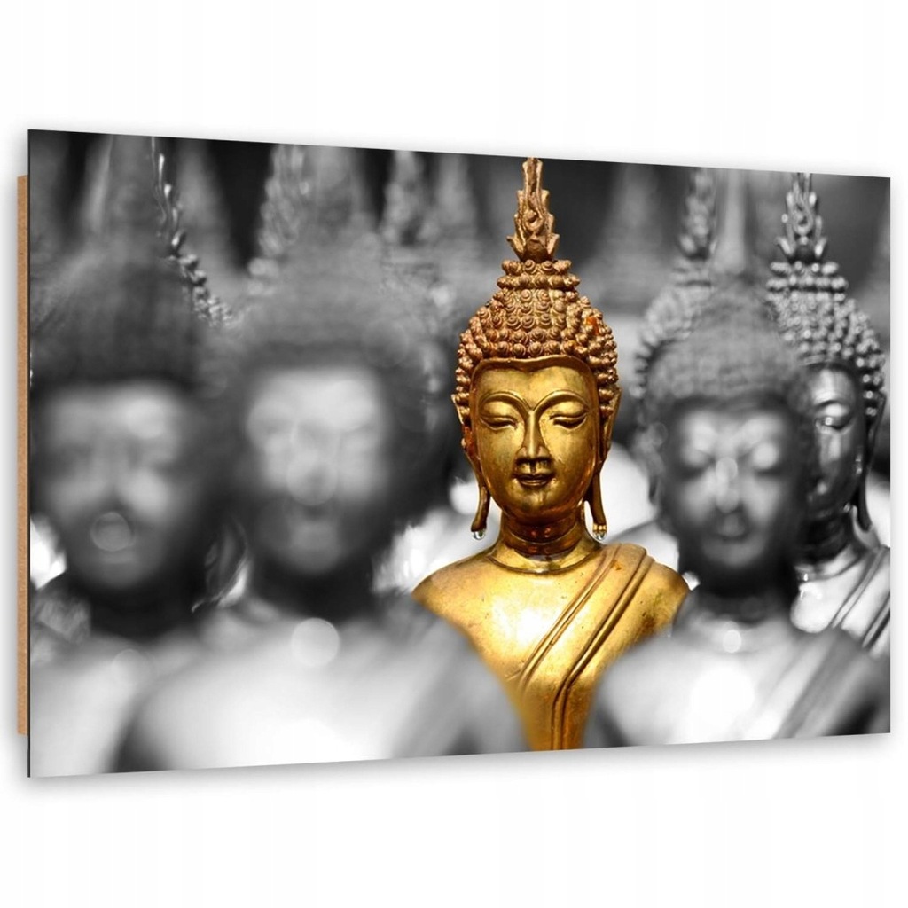 Obraz Deco Panel, Złoty Budda w tłumie - 120x80