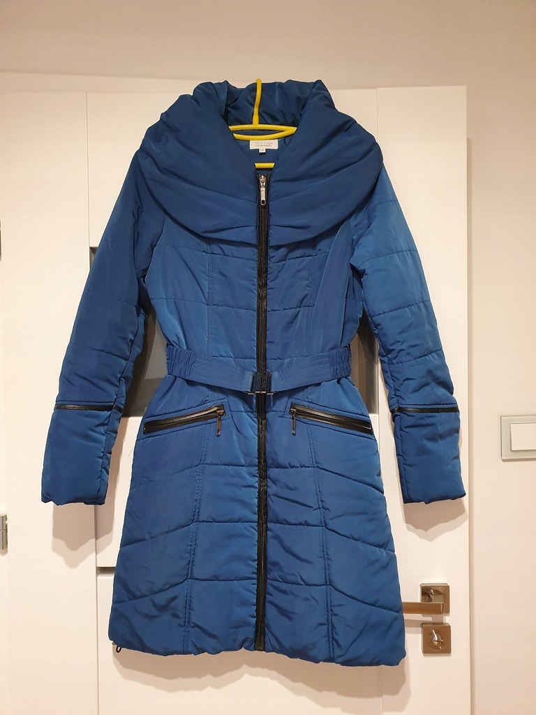 SOLAR 36 / 38 niebieska długa kurtka na zimę