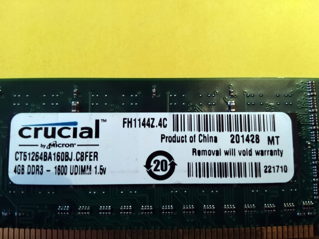 DDR3 4GB 12800 CruciaL -Komputer - 12840853273 - oficjalne archiwum Allegro