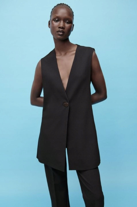 ZARA DAMSKA KAMIZELKA ELEGANCKA CZARNA XL VBA