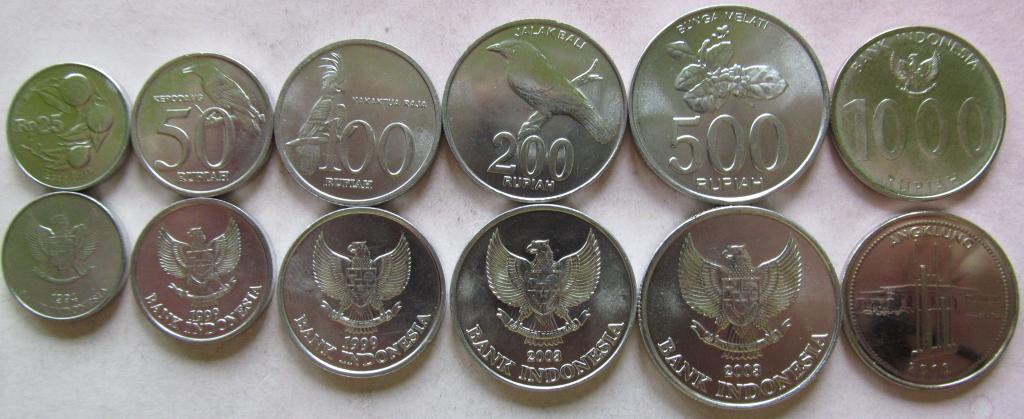 Indonezja zestaw 6 monet 1994-2010 UNC