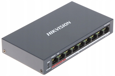 SWITCH POE DS-3E0109P-E/M(B) 8-PORTOWY Hikvision