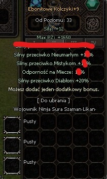 Metin2 Polska EQ Ebonitowe kolczyki+9 EXP GROTA DT