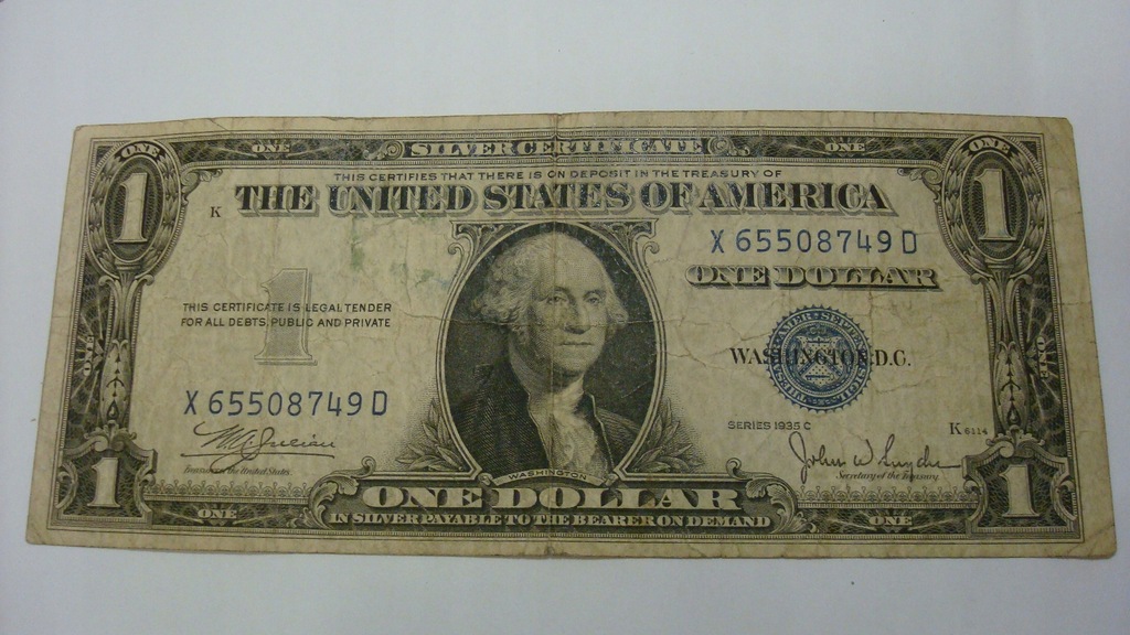 Banknot - USA 1 dolar 1935 C stan 4