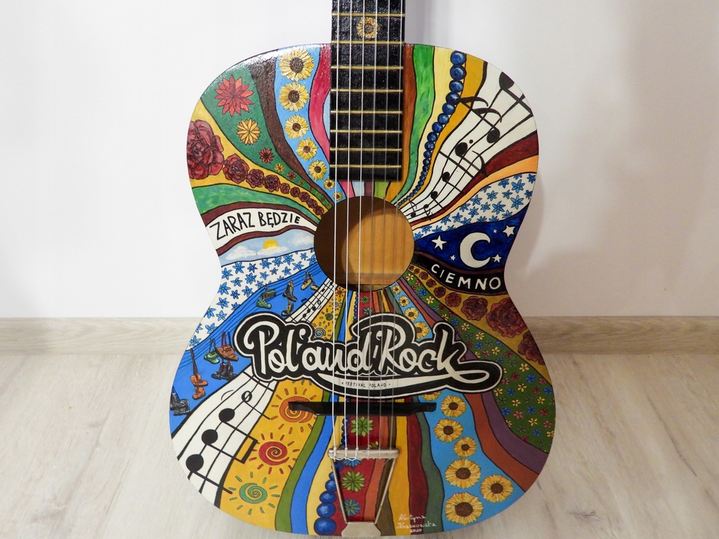 Ręcznie malowana gitara Pol'and'Rock