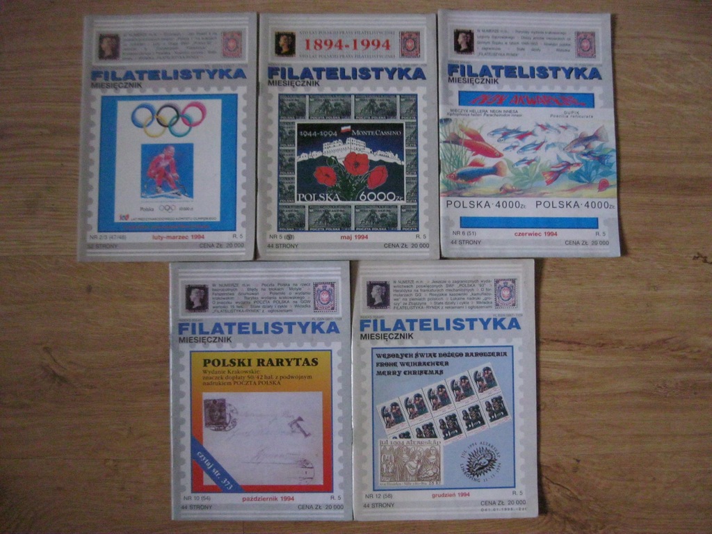 Czasopismo FILATELISTYKA - 1994 /Na sztuki