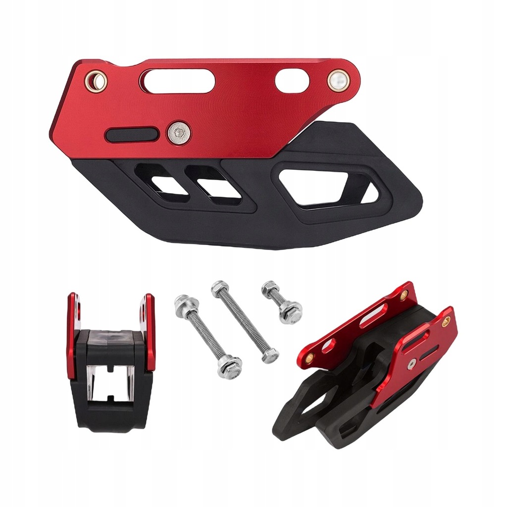 Chain Guard Guide Protector Spare Parts Aluminium Alloy Rubber red