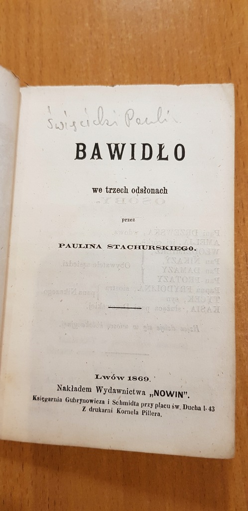 Bawidło , Święcicki, w 3 odsłonach Lwów 1869