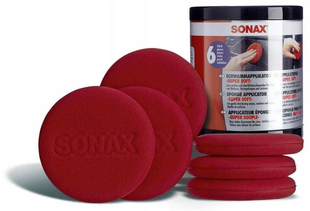 SONAX applicator super soft gąbki do wosku 6 szt.