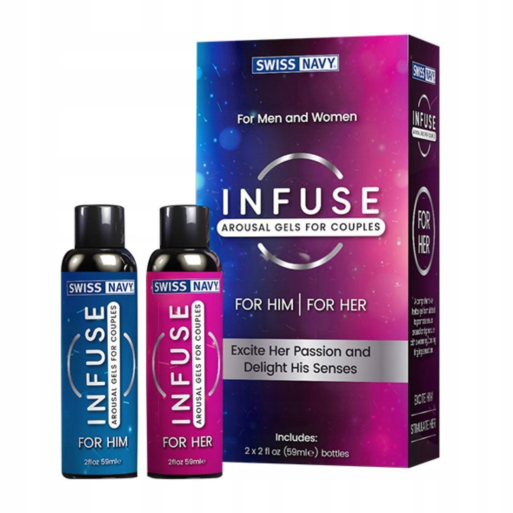 Żel stymulujący - Swiss Navy Infuse 2-in-1 Arousal Gel for Him, Her 2 x 59