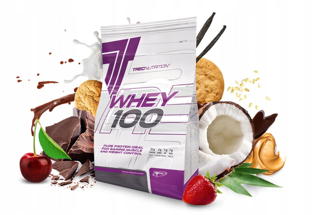 TREC WHEY 100 2000g - Białko Extra Waniliowy