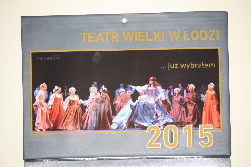 kalendarz ścienny Teatru Wielkiego w Łodzi