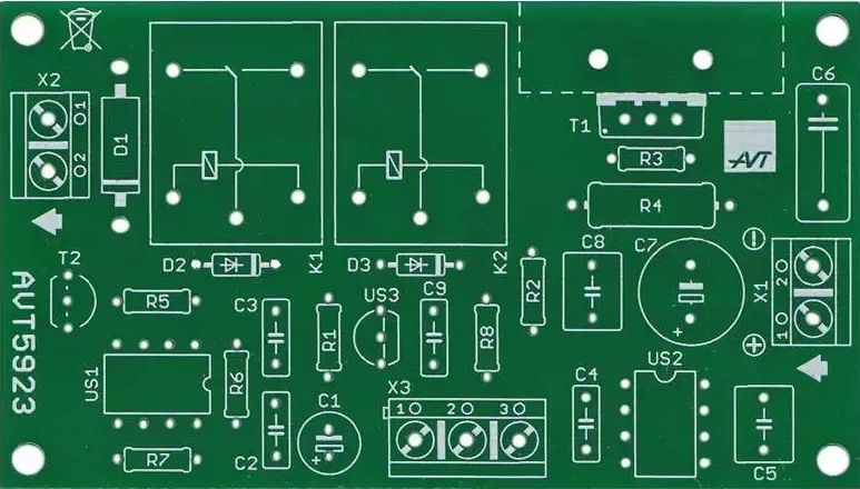 Regulator obrotów silnika 12V, AVT5923 PCB+ uP