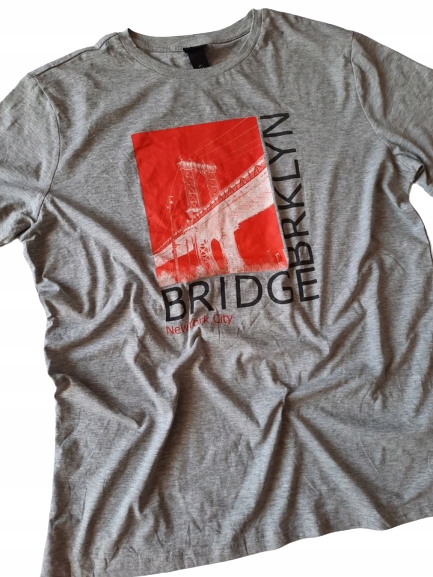 H&M- SUPER KOSZULKA T-SHIRT BRKLYN BRIDGE L