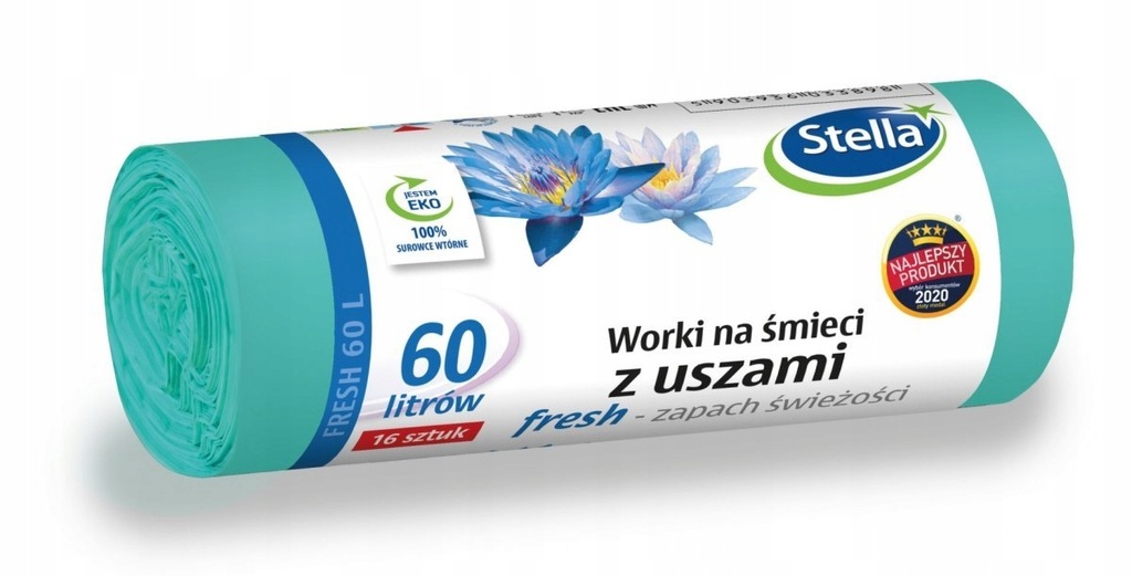 Stella Worki na śmieci z uszami 60L - Fresh zapach świeżości 1op.-16szt