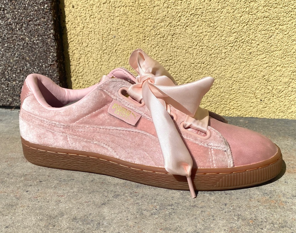 puma suede bow pink