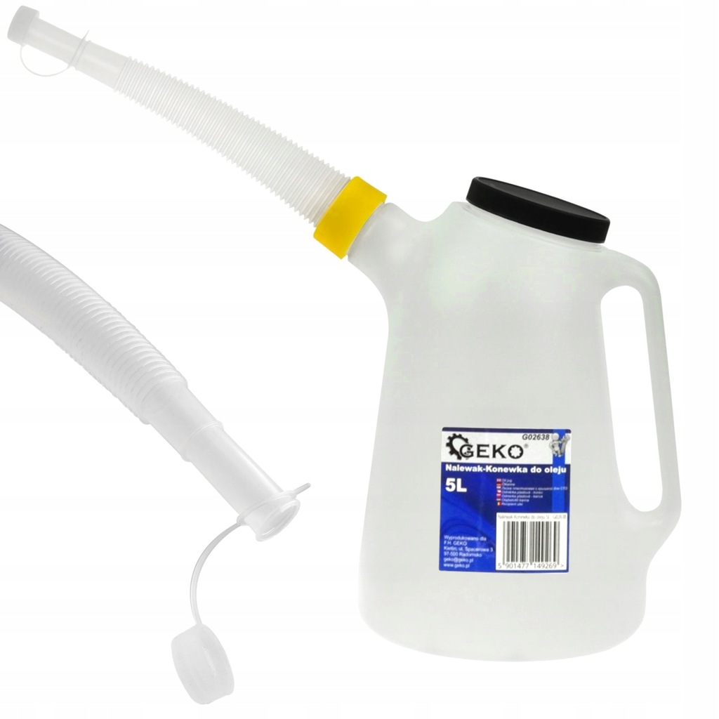 NALEWAK WARSZTATOWY PŁYNÓW KONEWKA DO OLEJU 5L LEJEK