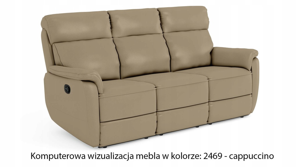 Sofa skórzana 3 osobowa Georgia kolor cappuccino