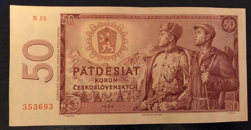 50 koron czechosłowackich 1964 ser N st.1-