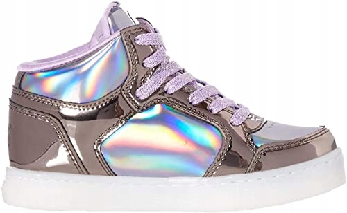 BUTY SPORTOWE SNEAKERS TRAMPKI DZIECI SREBRNE 37