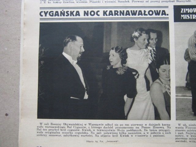 Cyganie król Kwiek Lubień Pustomyty Mościska 1938r