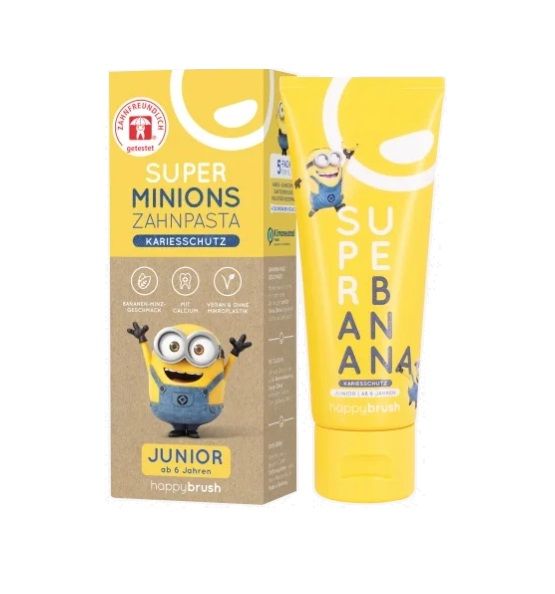 Happy Brush, Super minionsm, Pasta do zębów, 75ml