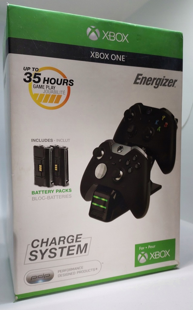 Podwójna ładowarka Energizer Charge System Dual do Xbox One + 2 baterie