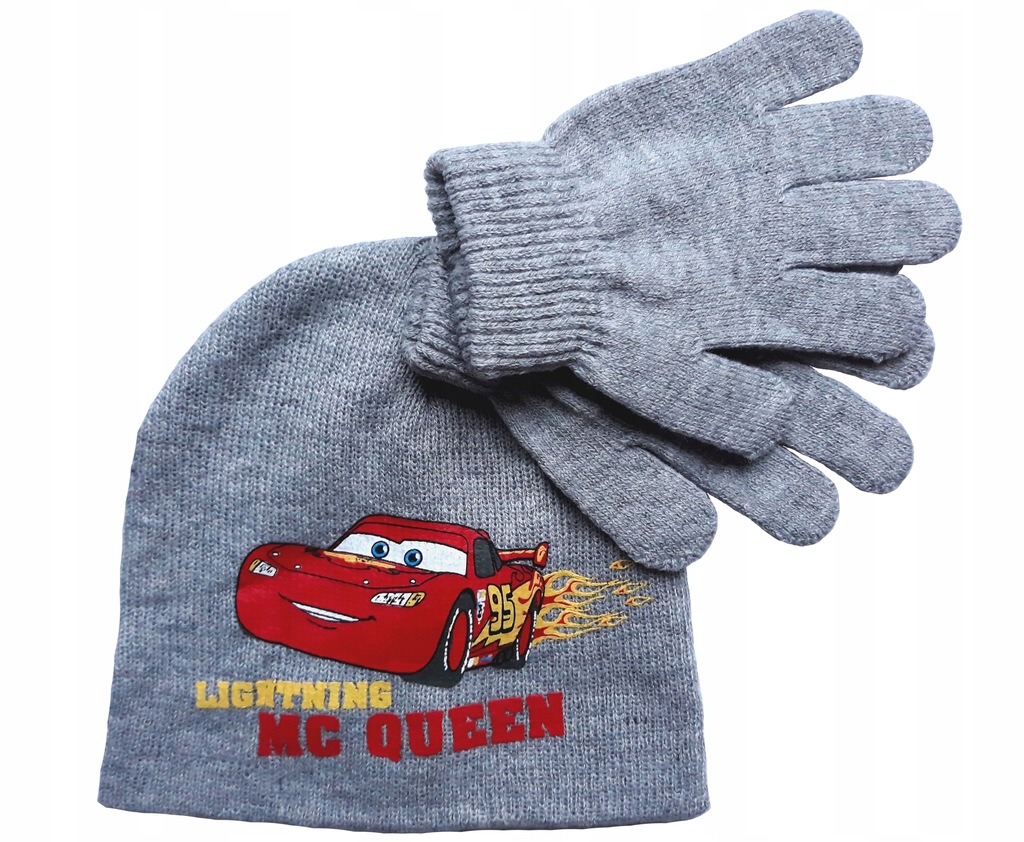 Komplet czapka + rękawiczki Cars Mc Queen r. 54 5+