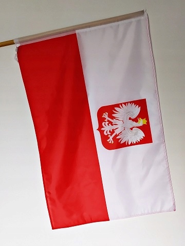 Flaga Polski z orłem godło orzeł 70 x 112cm