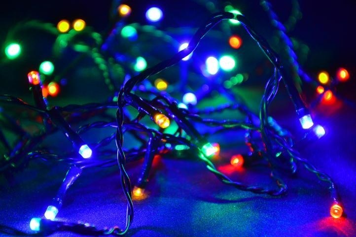 Lampki świąteczne 100 LED kolorowe zewnętrzne